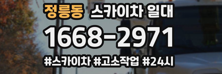 정릉동 스카이차 일대