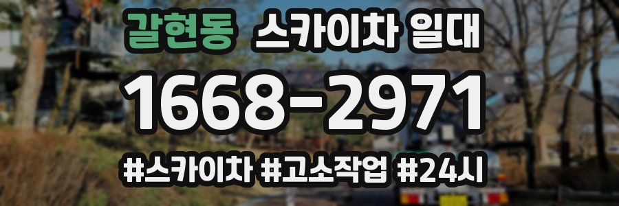 갈현동 스카이차 일대