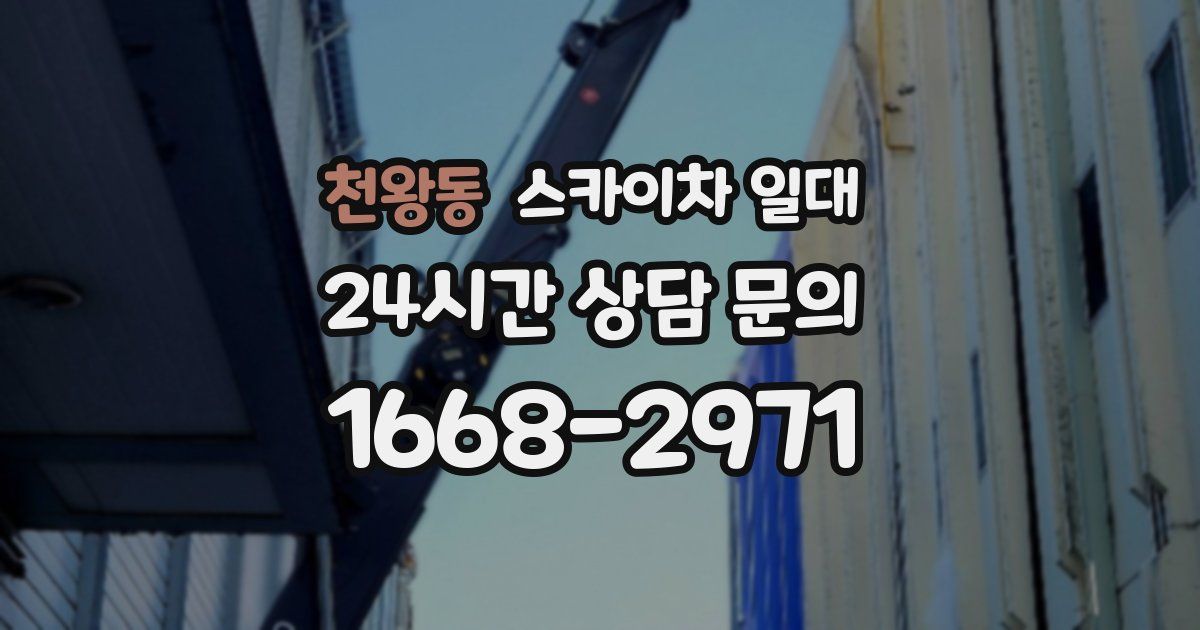 천왕동 스카이차 일대