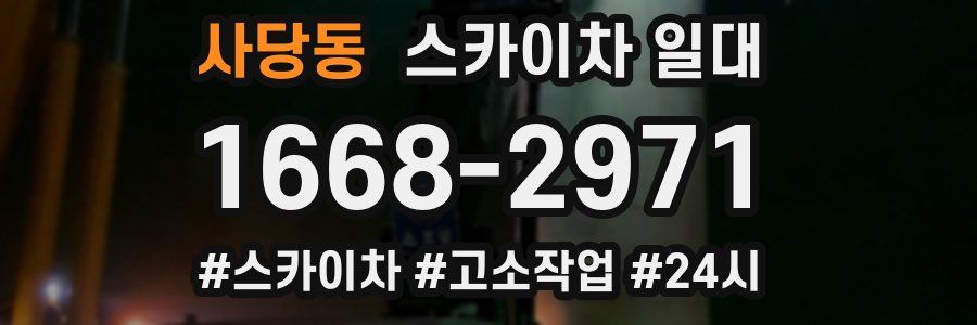 사당동 스카이차 일대