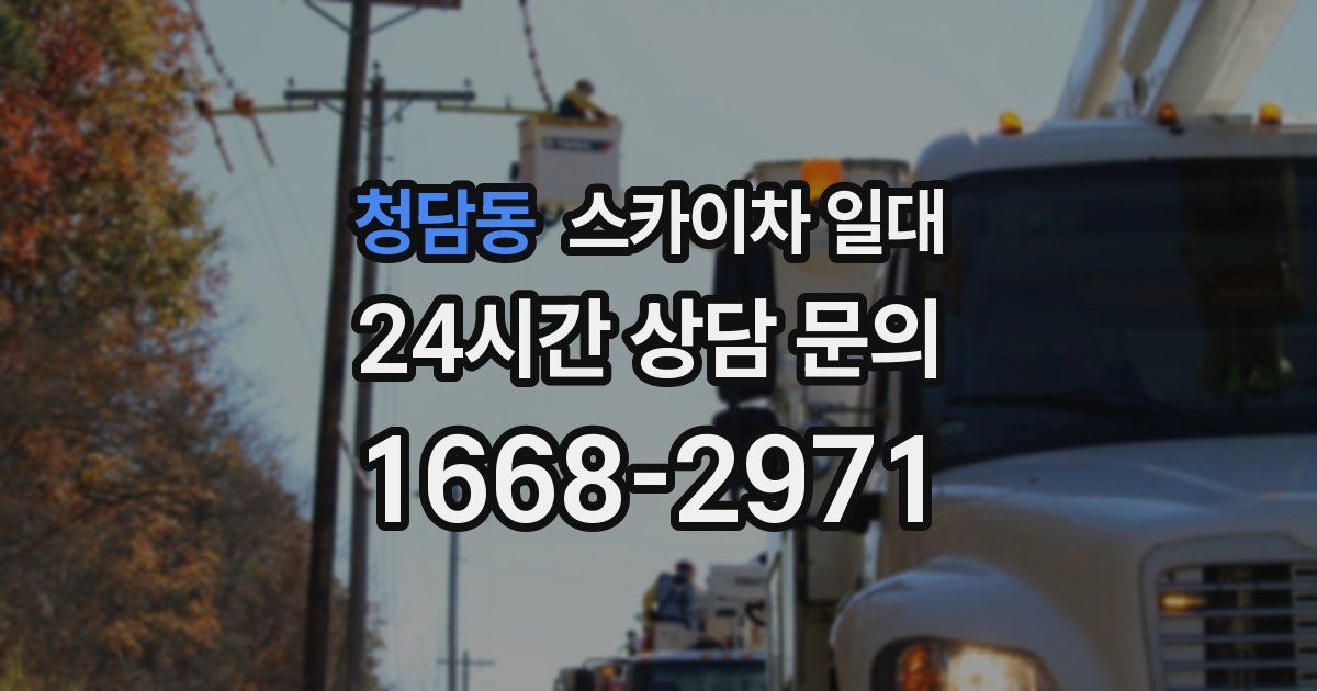 청담동 스카이차 일대