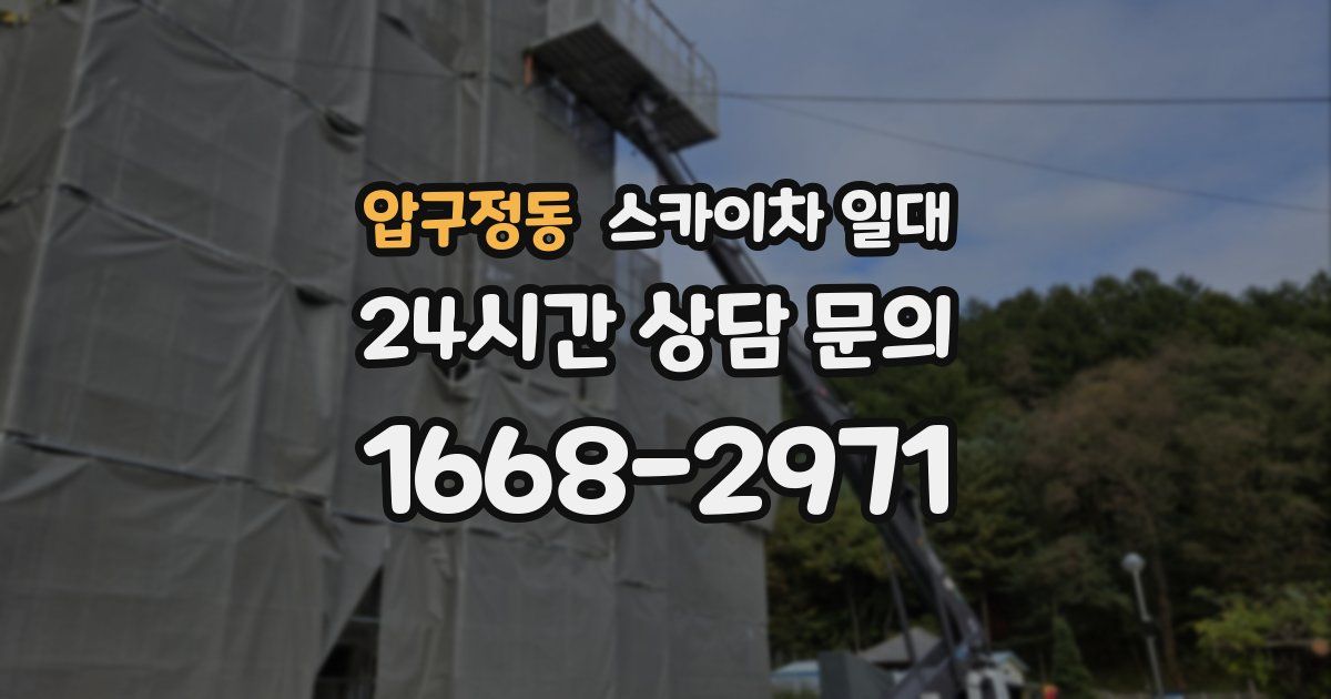 압구정동 스카이차 일대