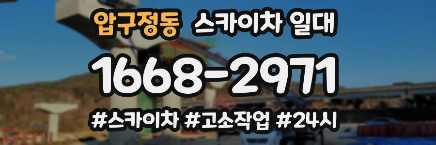 압구정동 스카이차 일대
