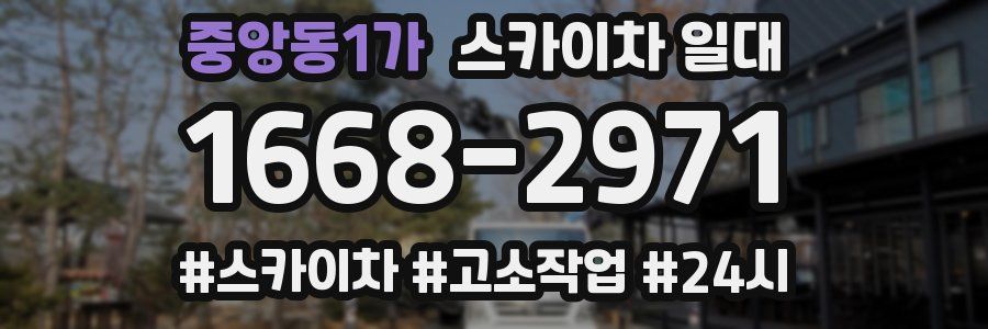 중앙동1가 스카이차 일대