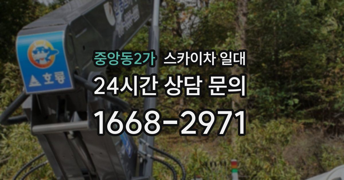 중앙동2가 스카이차 일대