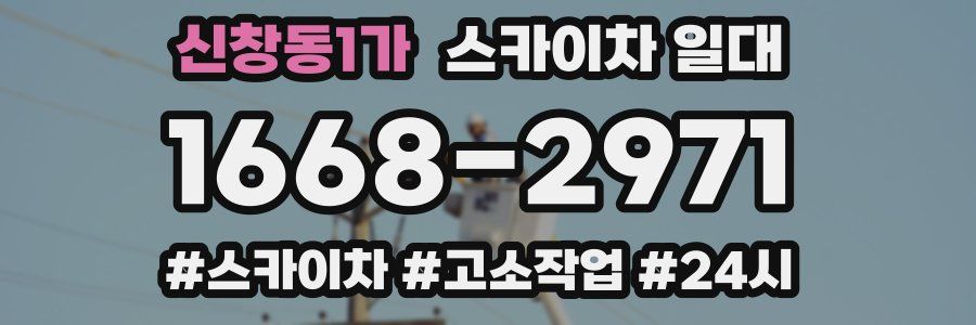 신창동1가 스카이차 일대