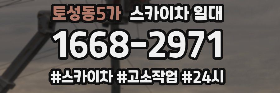토성동5가 스카이차 일대