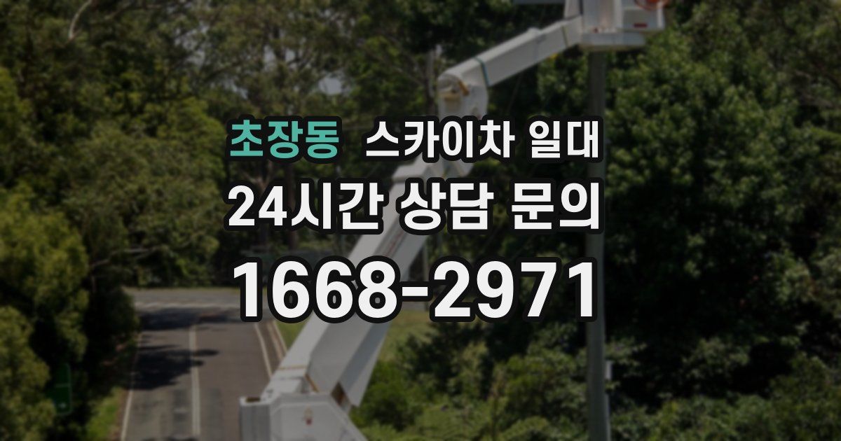 초장동 스카이차 일대