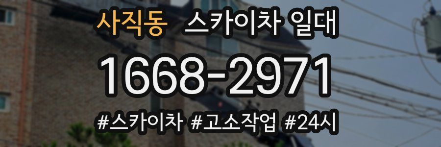 사직동 스카이차 일대
