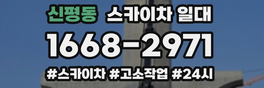 신평동 스카이차 일대