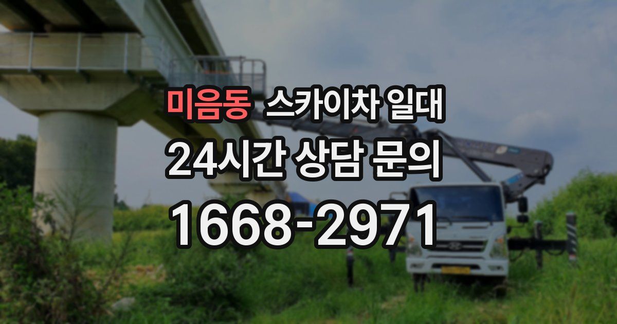 미음동 스카이차 일대