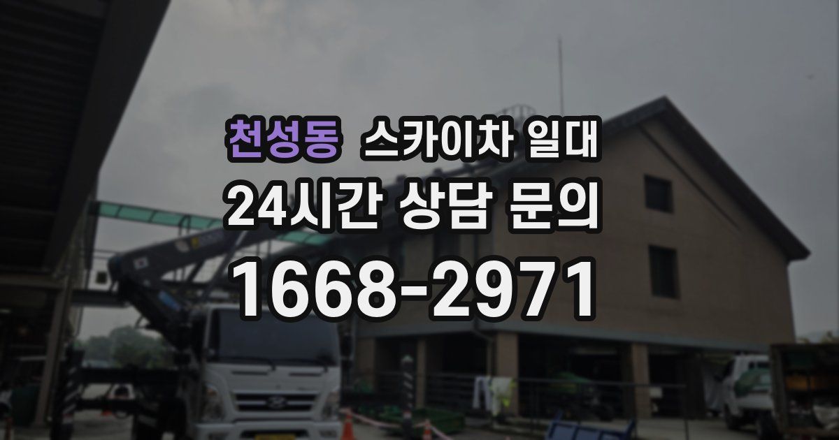 천성동 스카이차 일대