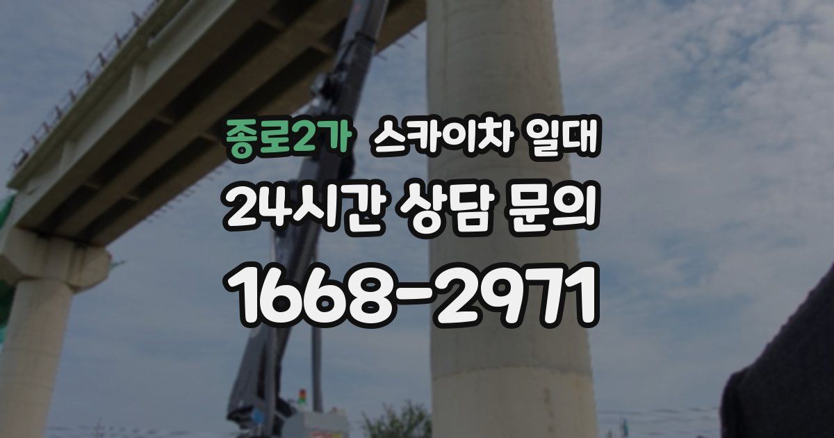 종로2가 스카이차 일대