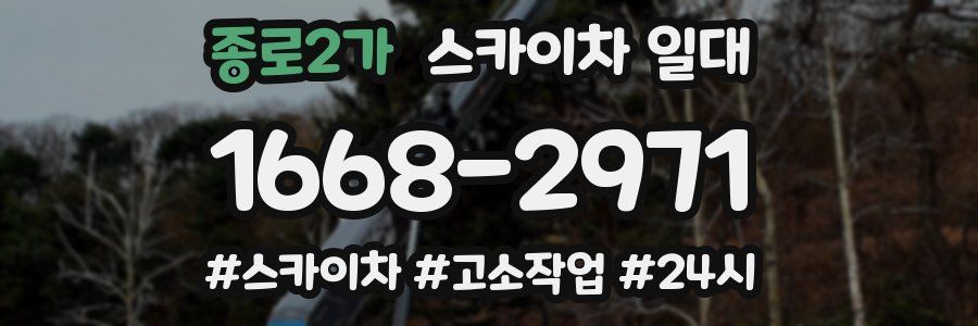 종로2가 스카이차 일대