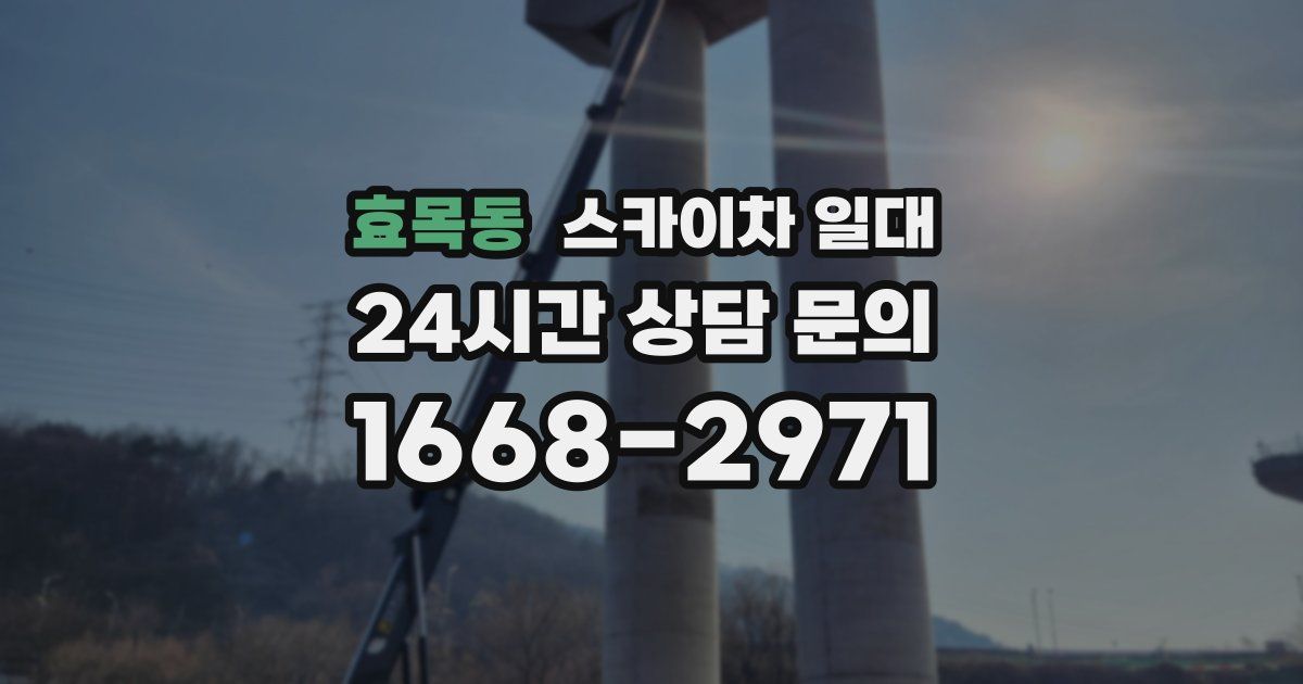 효목동 스카이차 일대