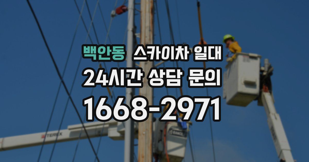 백안동 스카이차 일대