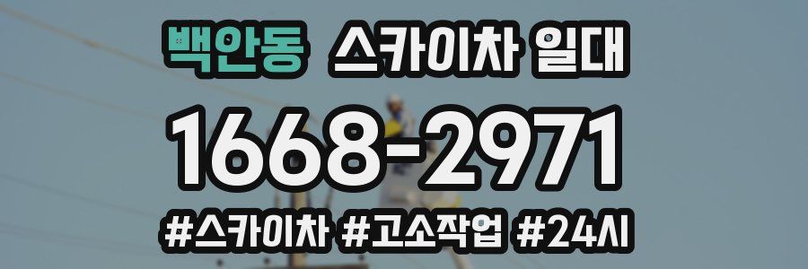 백안동 스카이차 일대