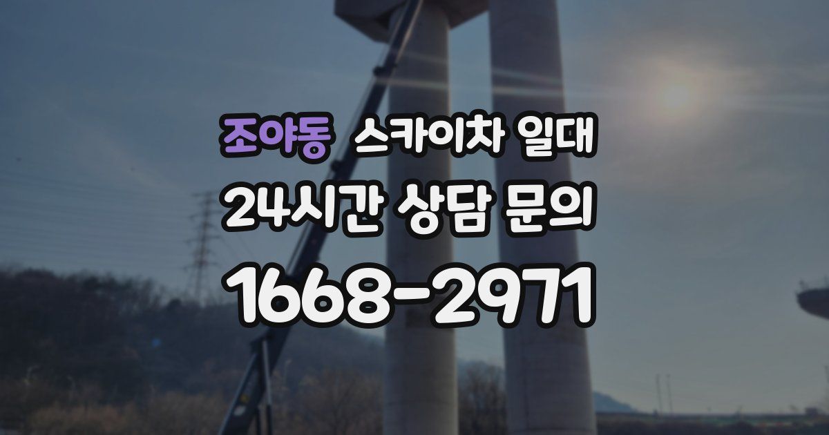 조야동 스카이차 일대