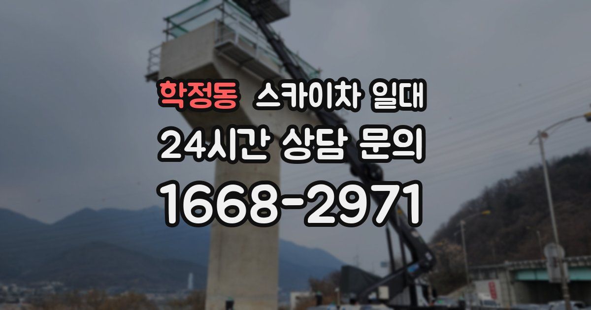 학정동 스카이차 일대