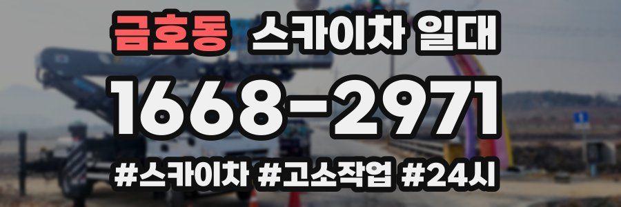 금호동 스카이차 일대