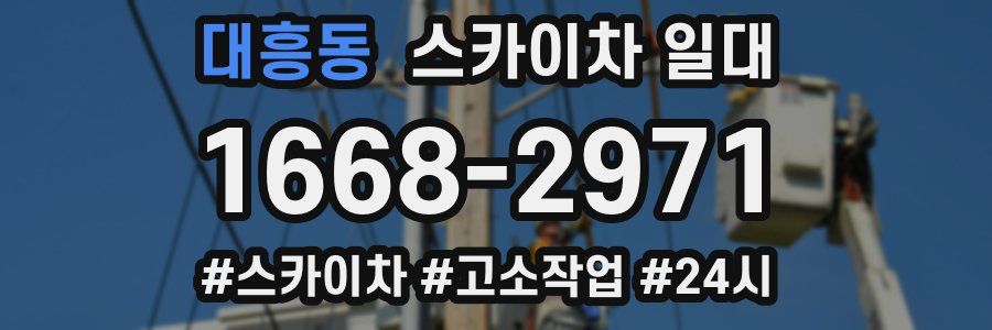 대흥동 스카이차 일대