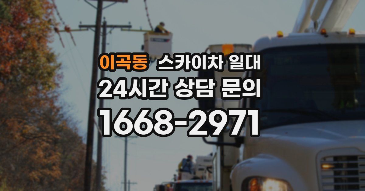 이곡동 스카이차 일대