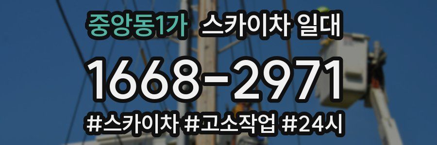 중앙동1가 스카이차 일대