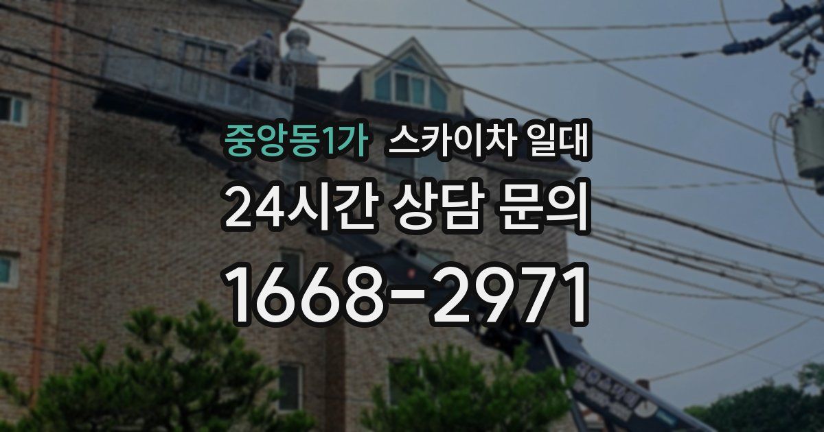 중앙동1가 스카이차 일대