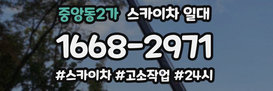 중앙동2가 스카이차 일대