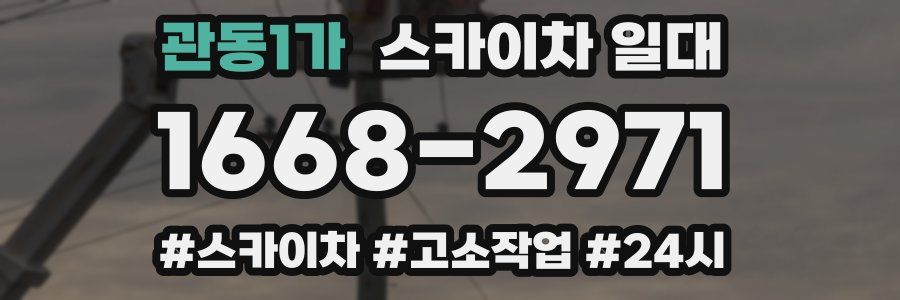 관동1가 스카이차 일대