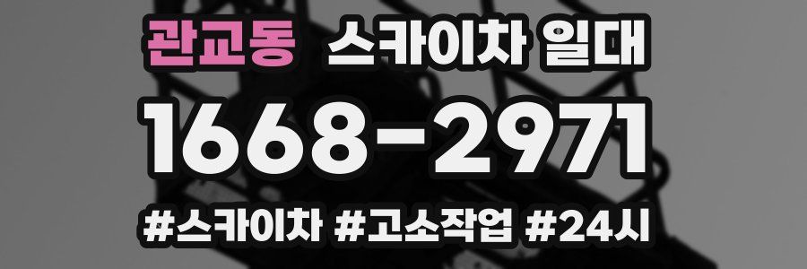 관교동 스카이차 일대