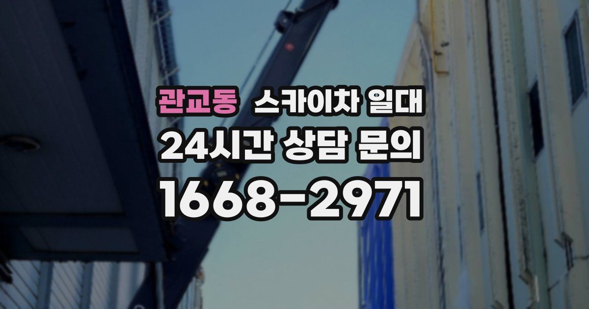 관교동 스카이차 일대