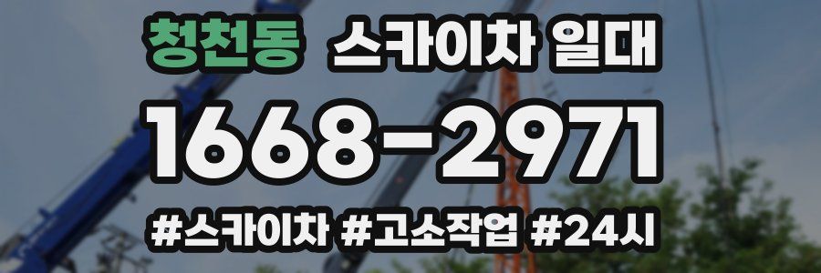 청천동 스카이차 일대
