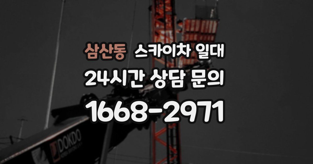 삼산동 스카이차 일대