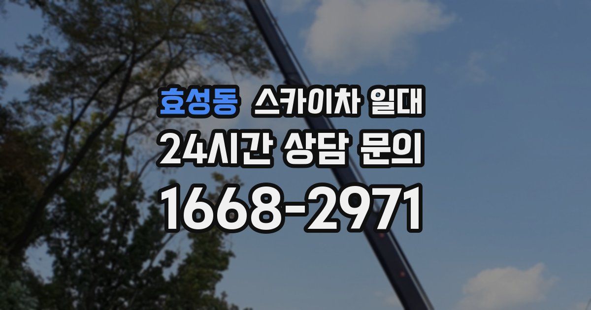 효성동 스카이차 일대