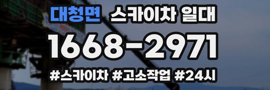 대청면 스카이차 일대
