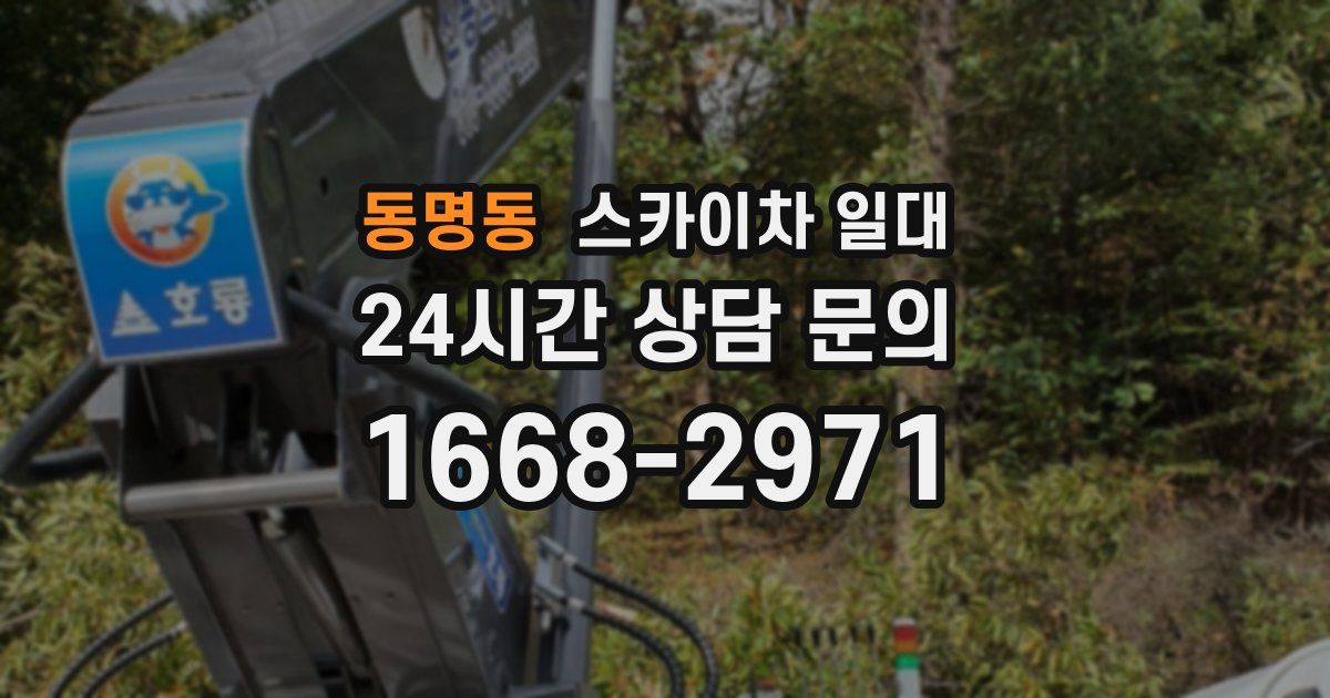 동명동 스카이차 일대