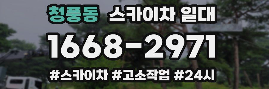 청풍동 스카이차 일대