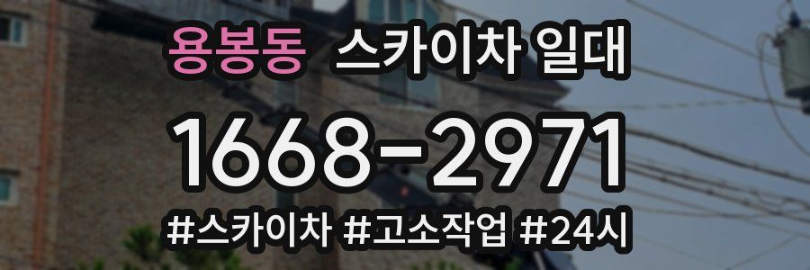 용봉동 스카이차 일대