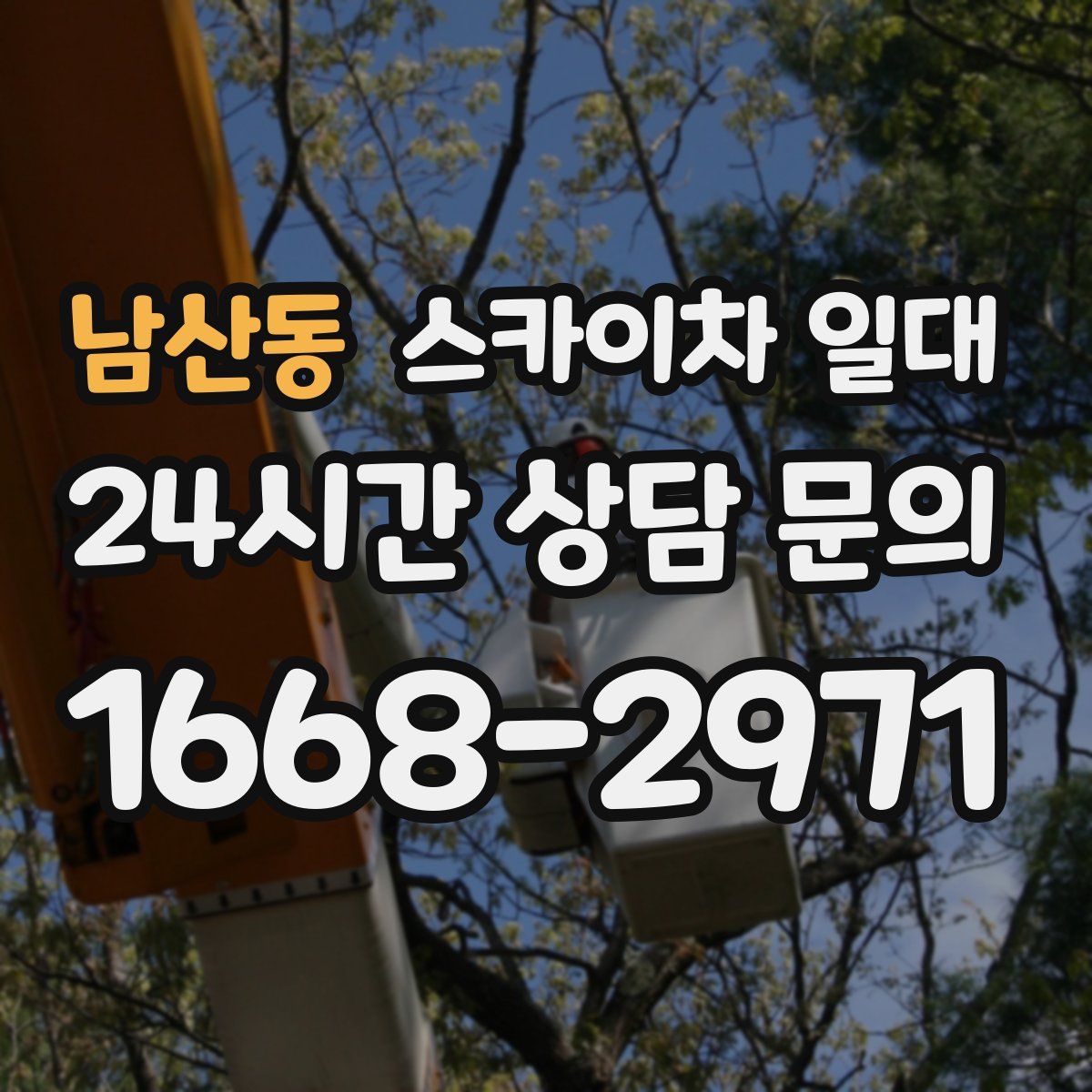 남산동 스카이차 일대
