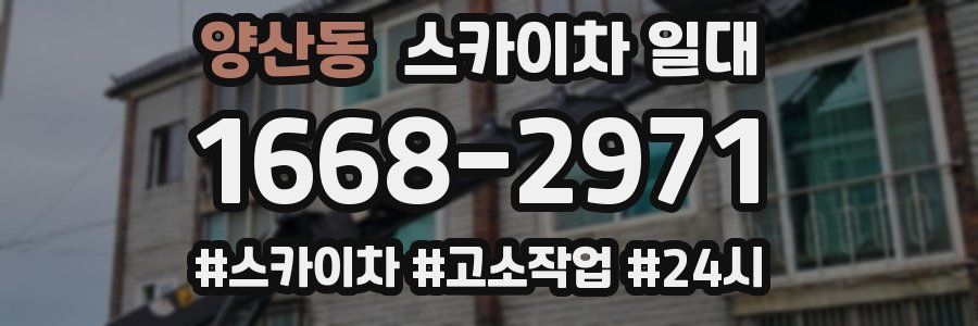 양산동 스카이차 일대