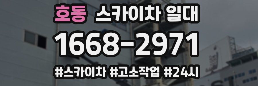 호동 스카이차 일대