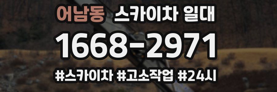 어남동 스카이차 일대