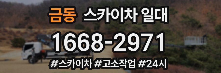 금동 스카이차 일대