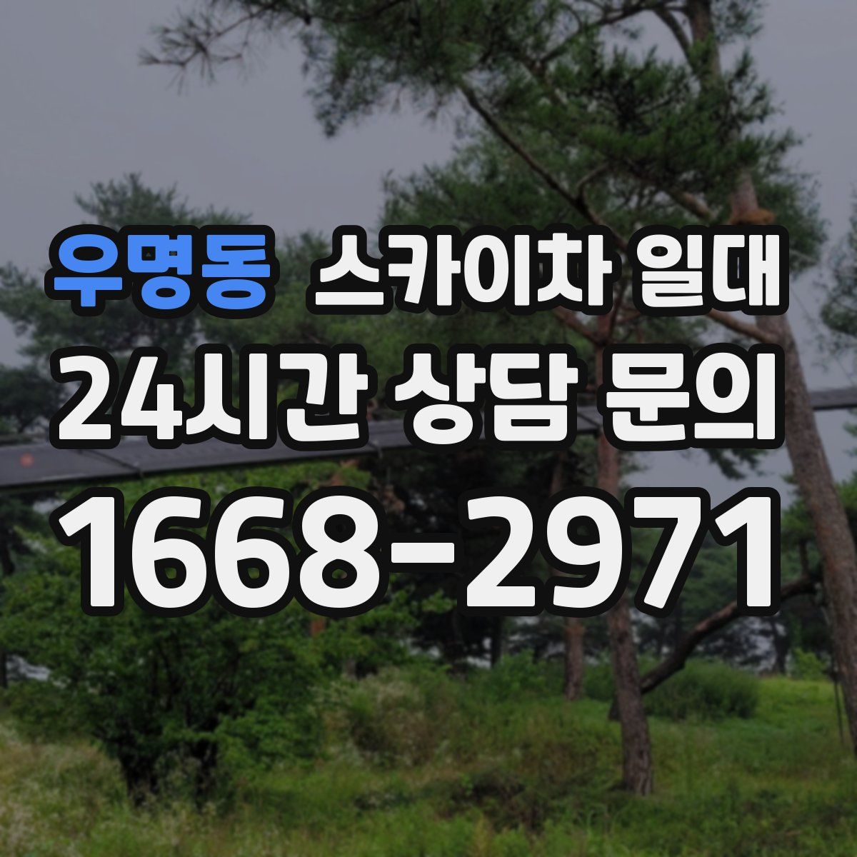 우명동 스카이차 일대