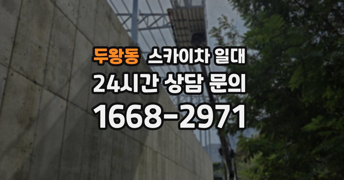 두왕동 스카이차 일대