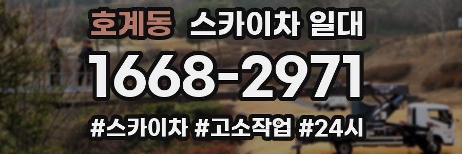 호계동 스카이차 일대
