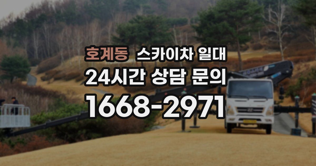 호계동 스카이차 일대