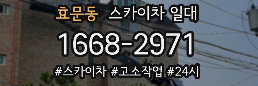 효문동 스카이차 일대