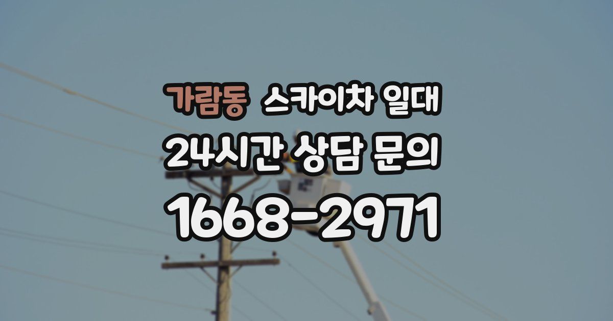 가람동 스카이차 일대